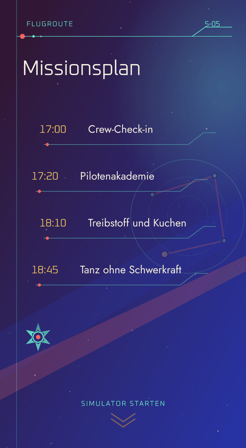 Geburtstag — Sternenstaffel — Plan