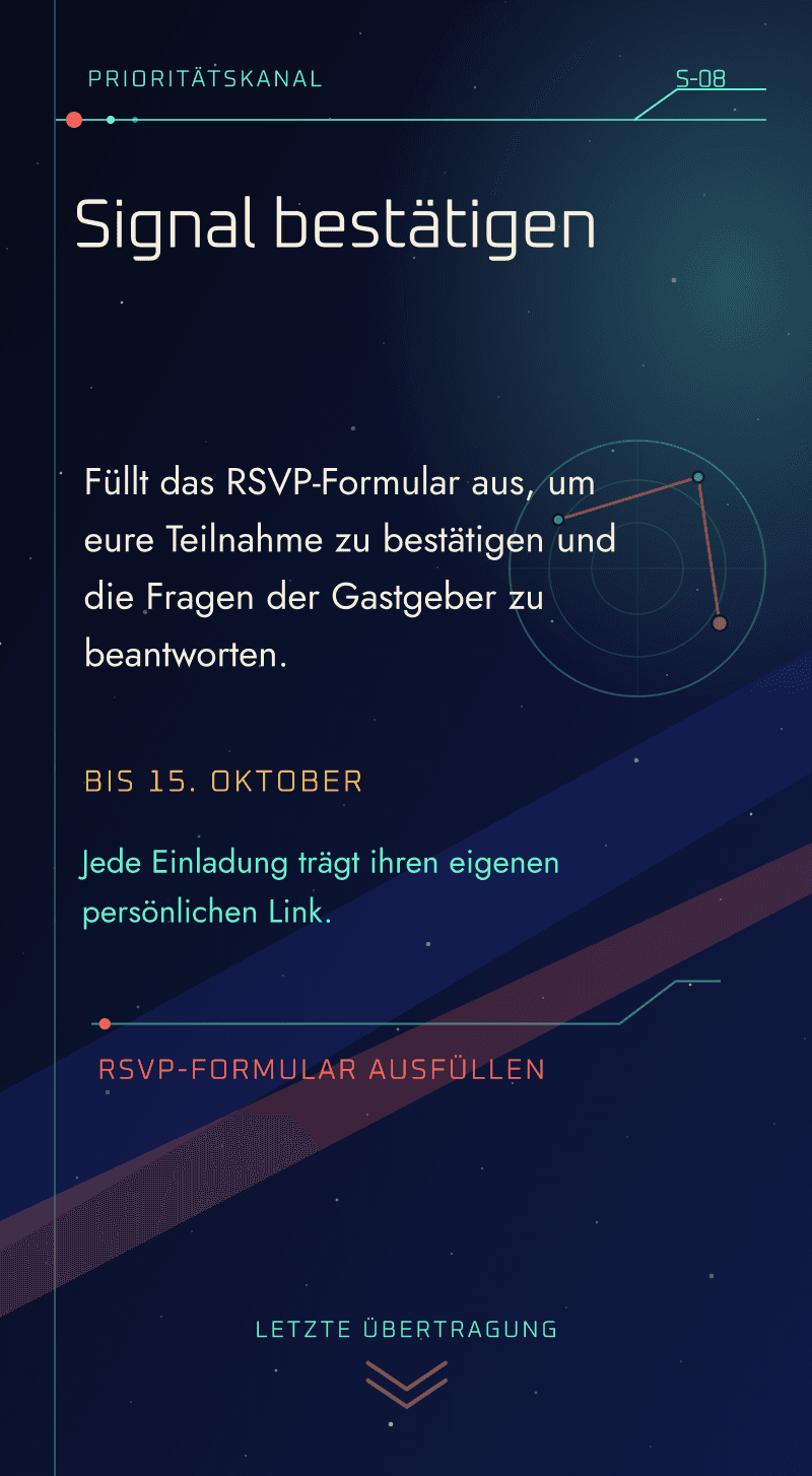 Geburtstag — Sternenstaffel — Zusage