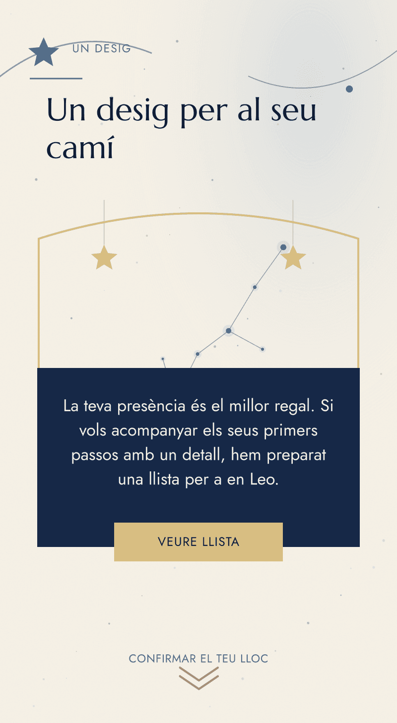 Bateig — El Cel d'Abril — Un desig per al seu camí