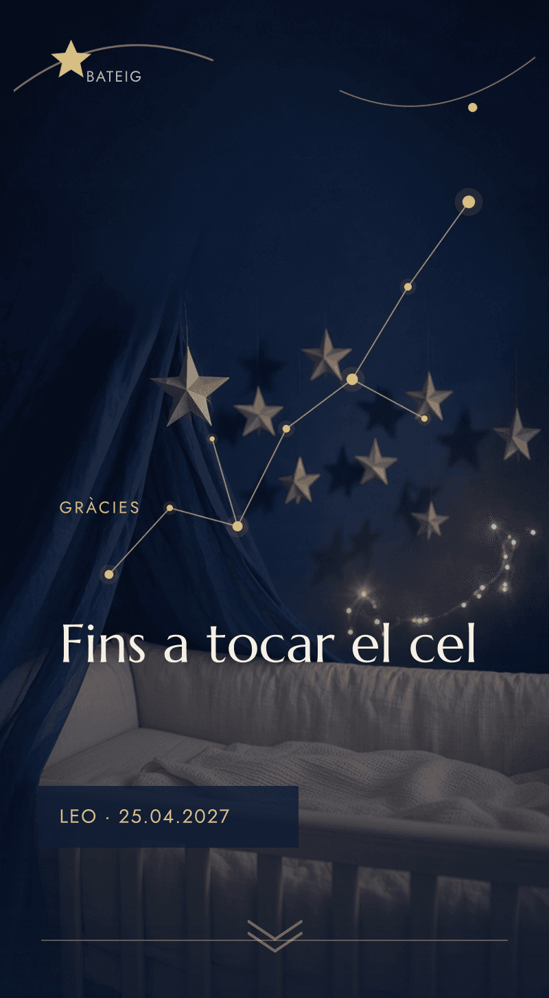 Bateig — El Cel d'Abril — Fins a tocar el cel