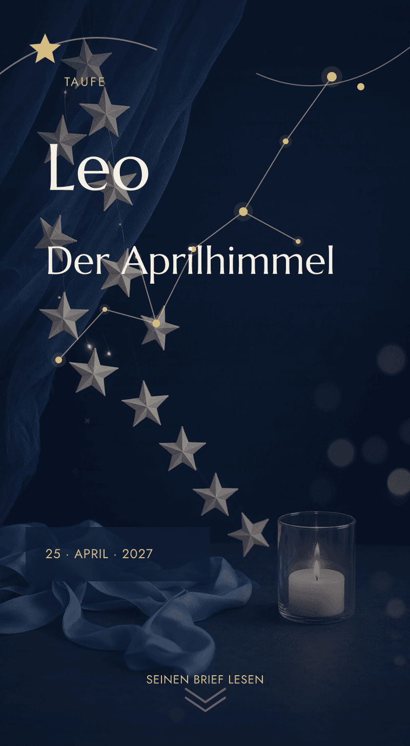 Taufe — Der Aprilhimmel