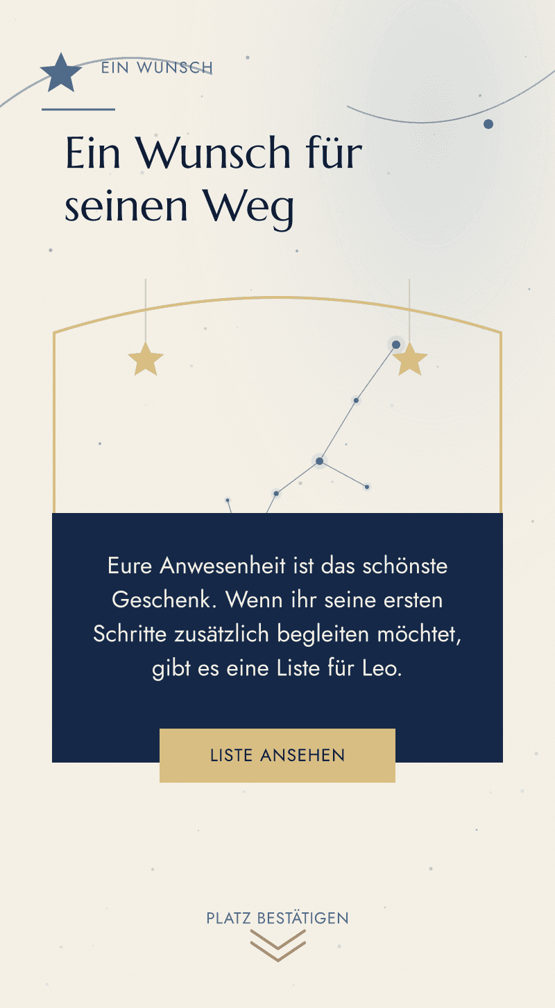 Taufe — Der Aprilhimmel — Ein Wunsch für seinen Weg
