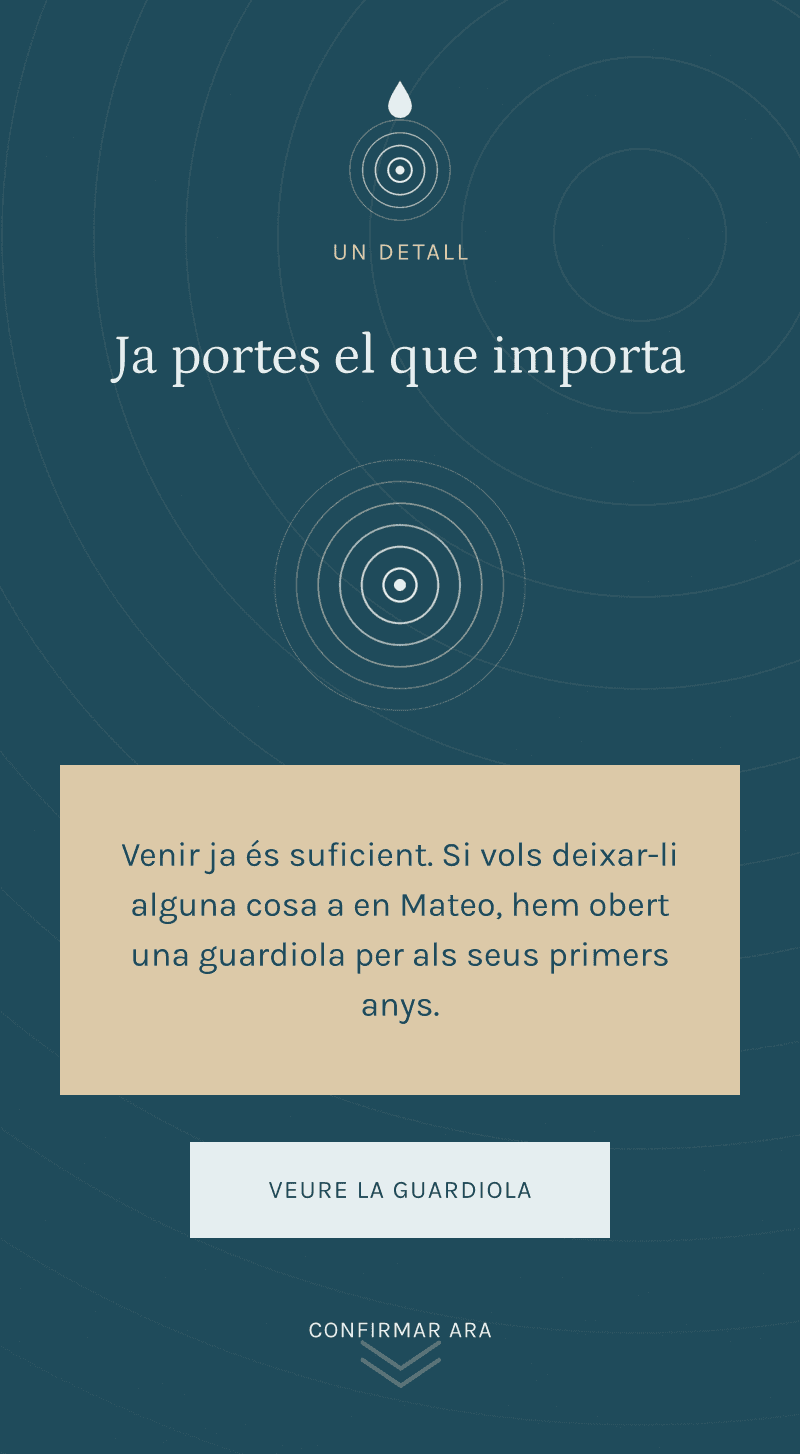 Bateig — Cercles d'Aigua — El que importa