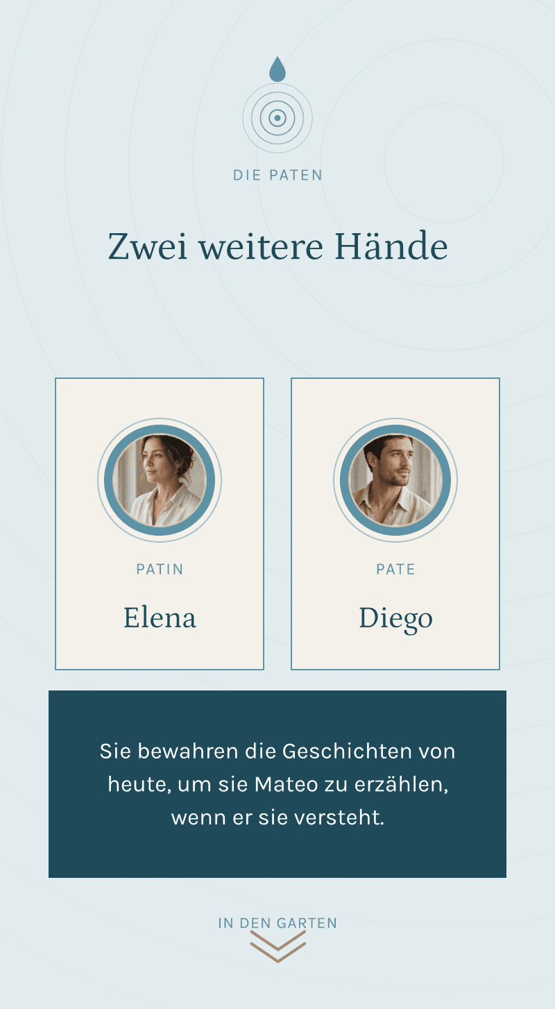 Taufe — Kreise aus Wasser — Zwei weitere Hände