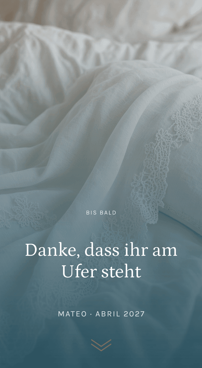 Taufe — Kreise aus Wasser — Danke, dass ihr kommt
