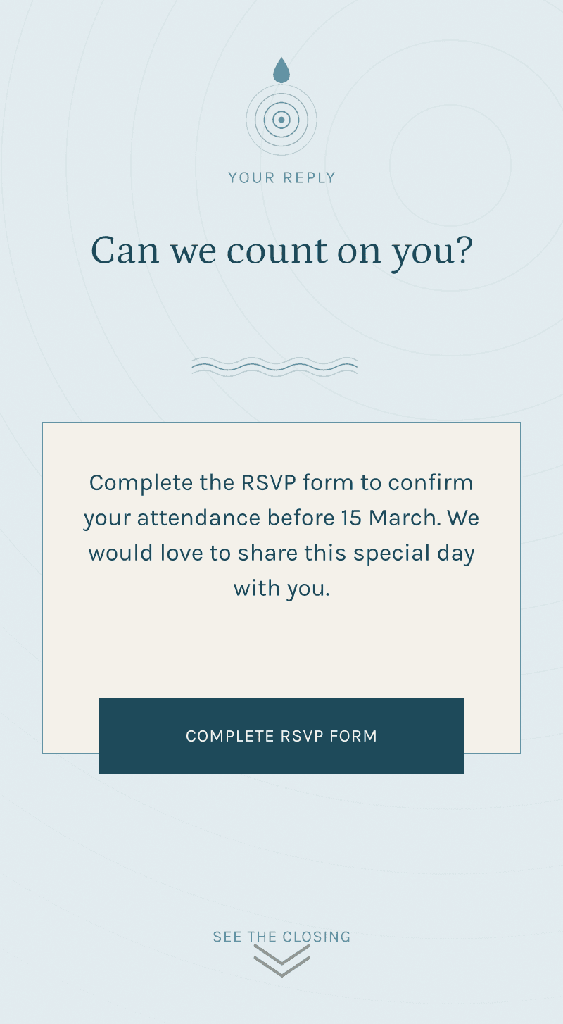 Christening — Circles of Water — We are counting on you