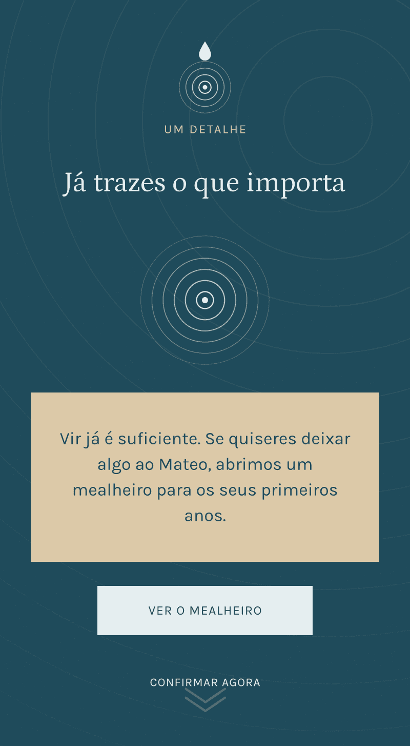 Batizado — Círculos de Água — O que importa