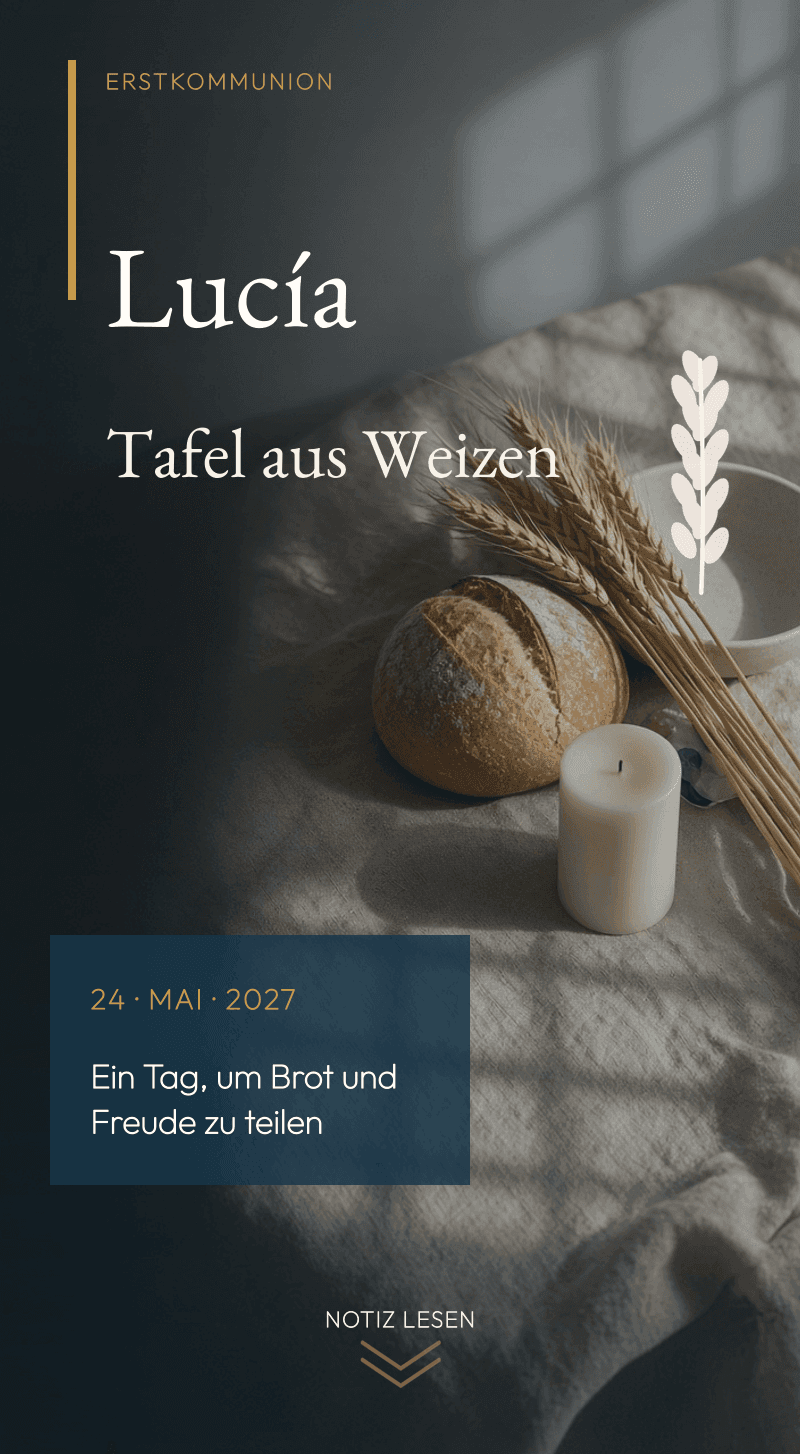 Kommunion — Tafel aus Weizen
