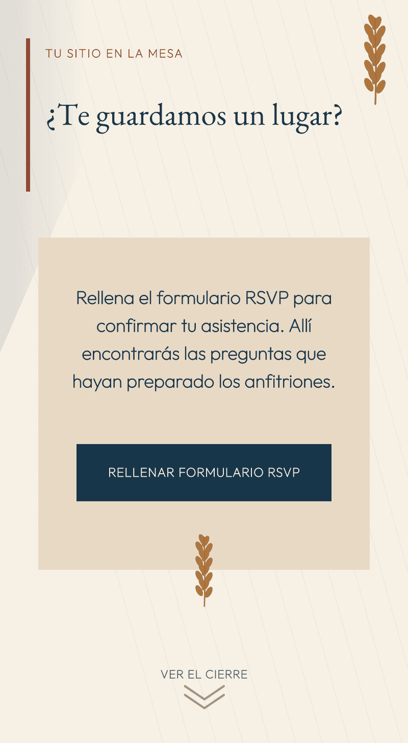 Comunión — Mesa de Trigo — Tu sitio en la mesa