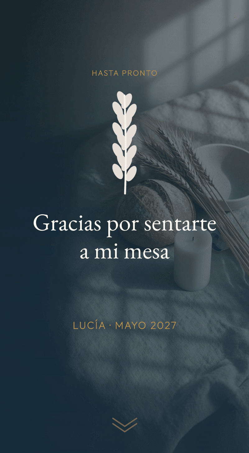 Comunión — Mesa de Trigo — Gracias por venir