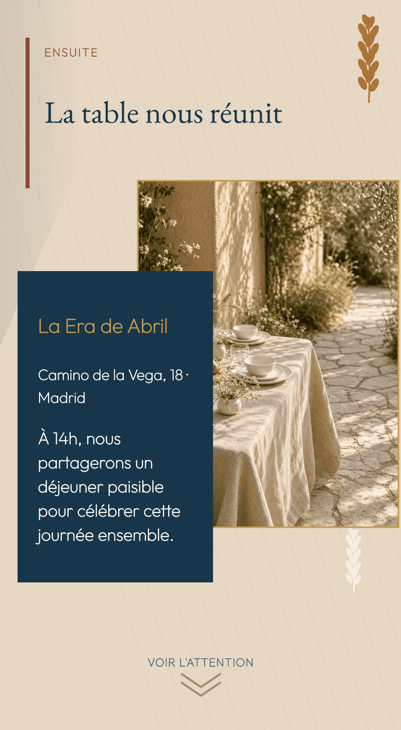 Communion — Table de Blé — La table nous réunit