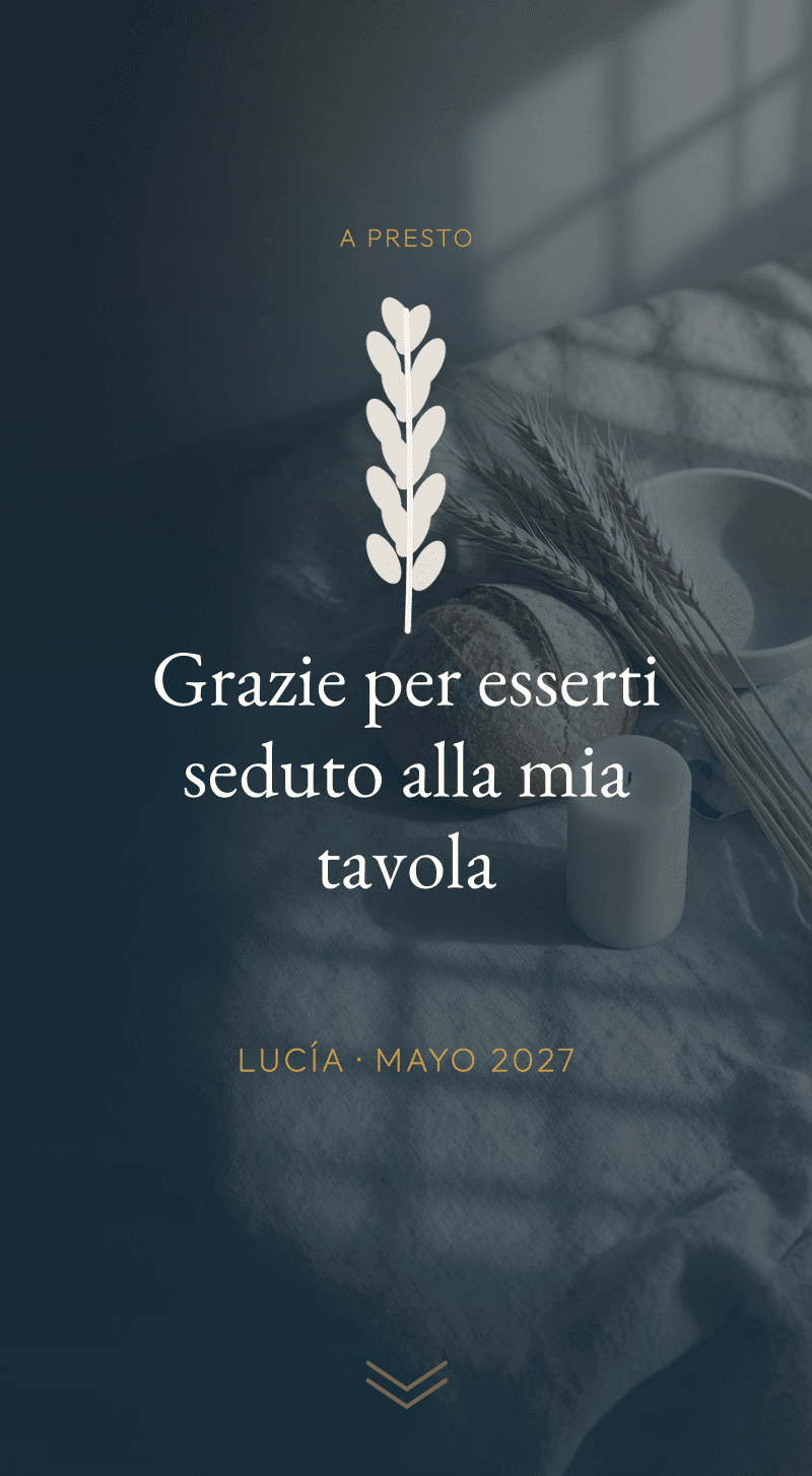 Comunione — Tavola di Grano — Grazie di essere venuti