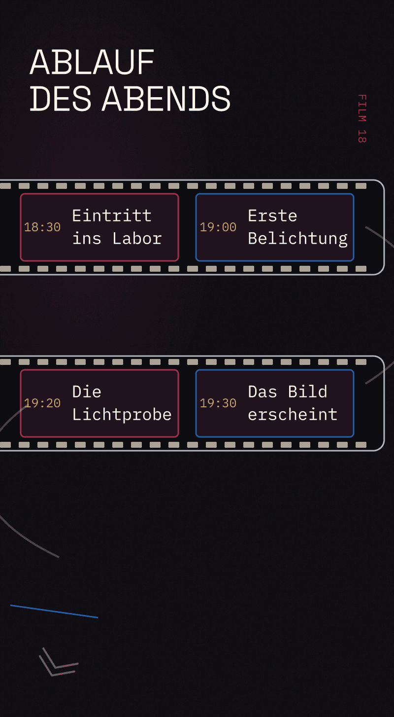 Gender-Reveal — Die Lichtprobe — Ablauf des Abends