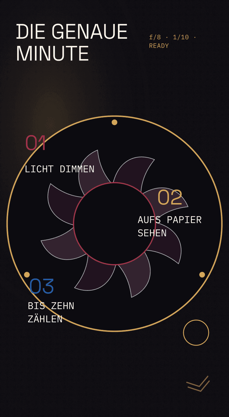 Gender-Reveal — Die Lichtprobe — Die genaue Minute