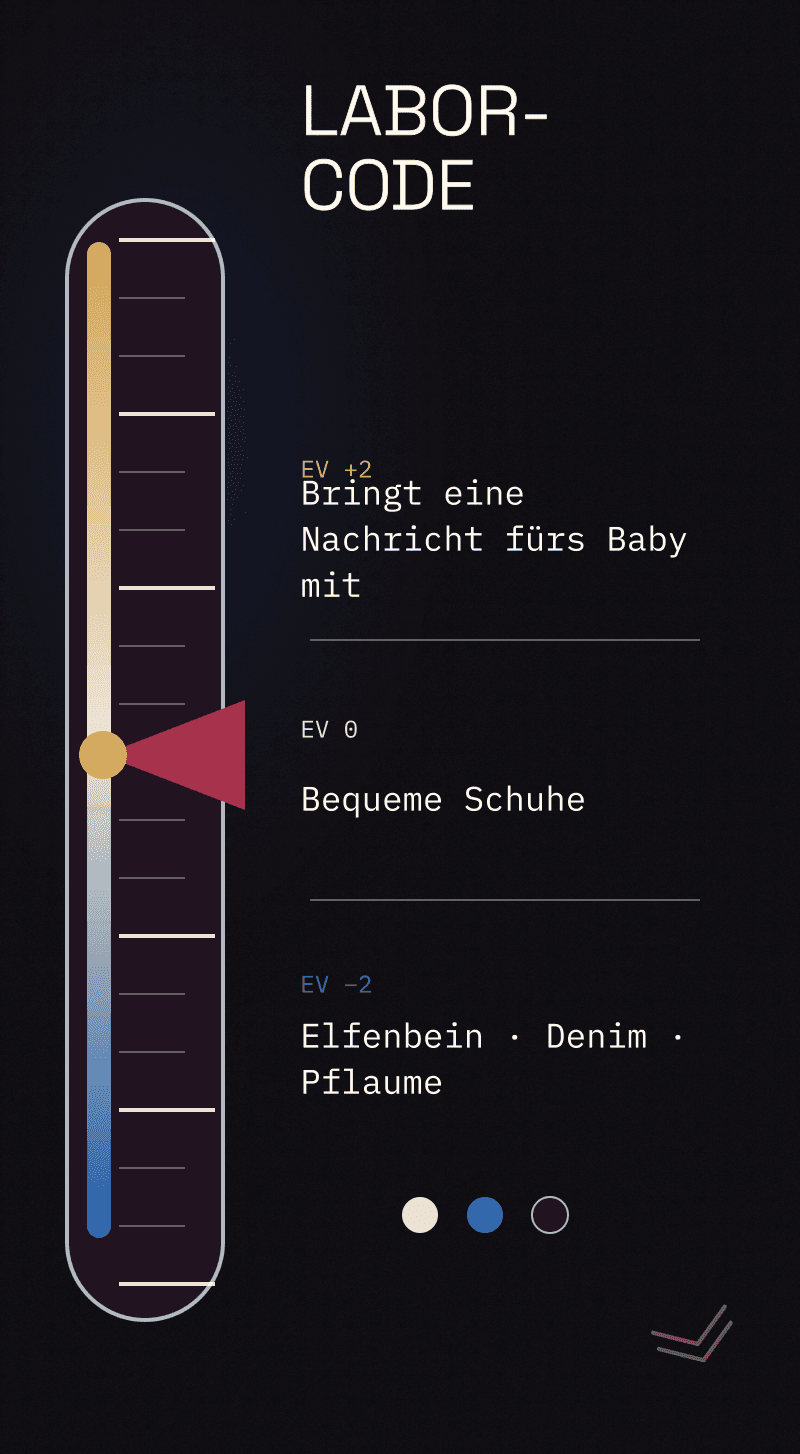Gender-Reveal — Die Lichtprobe — Laborcode