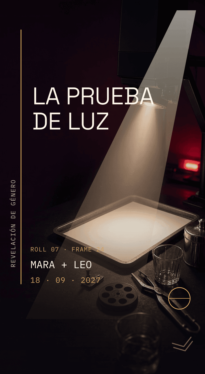 Revelación de género — La Prueba de Luz — La imagen latente