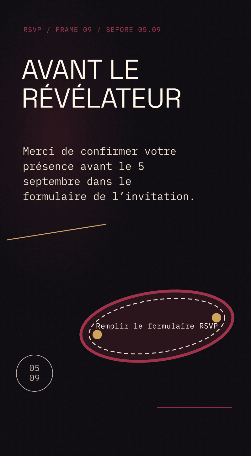 Révélation du genre — L'Épreuve de Lumière — Avant le révélateur