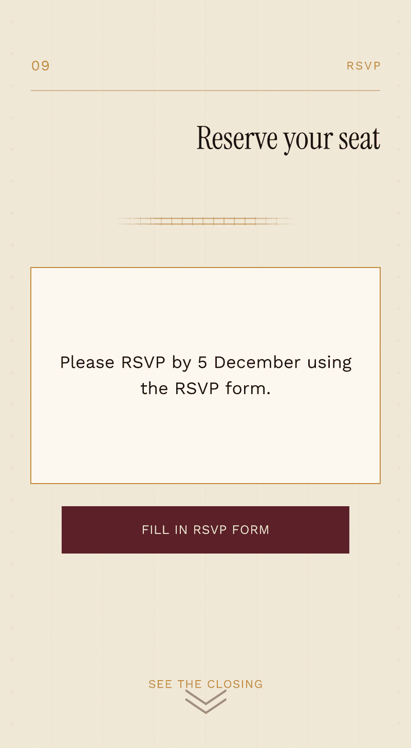 Corporate — The December Express — Reserve your seat