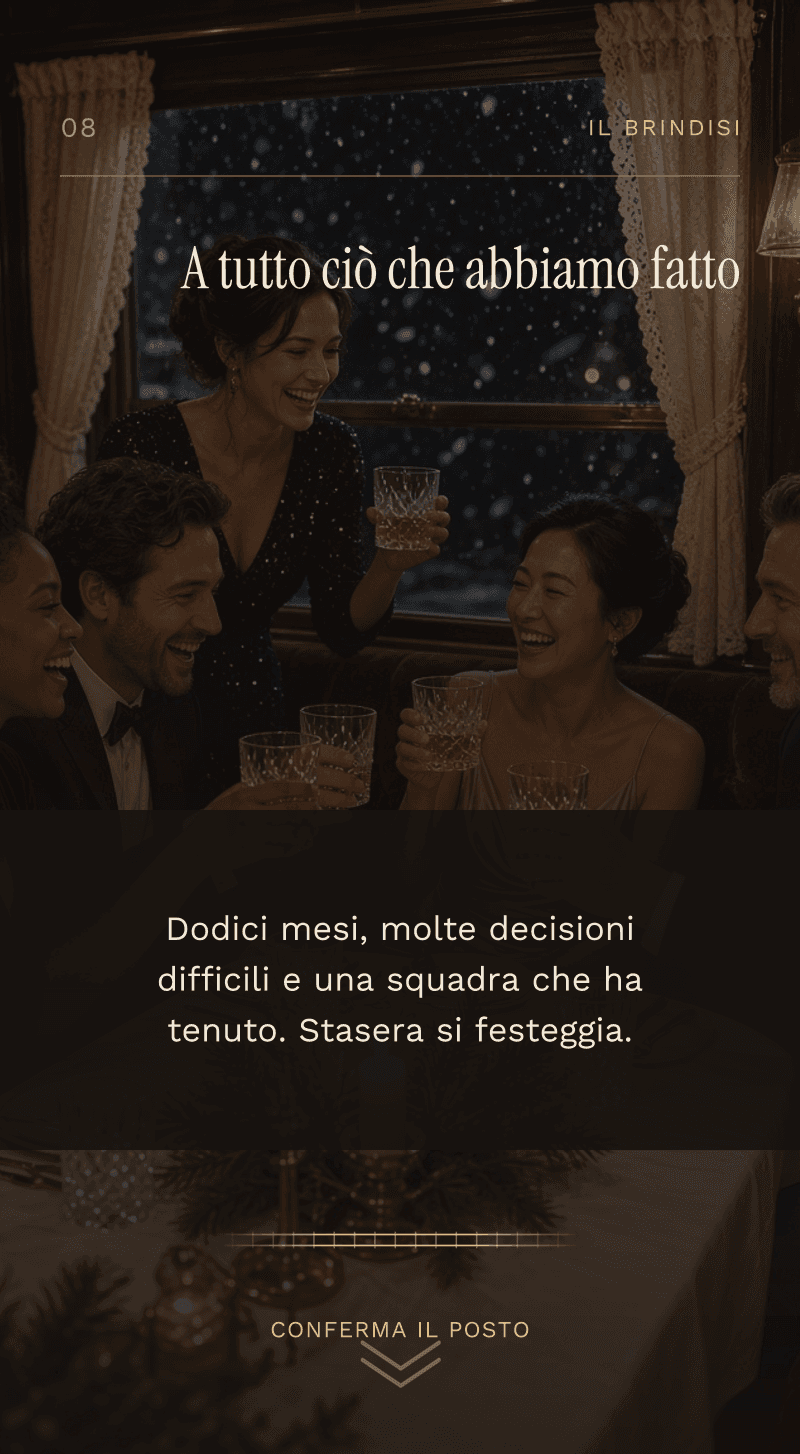 Aziendale — L'Espresso di Dicembre — Il brindisi