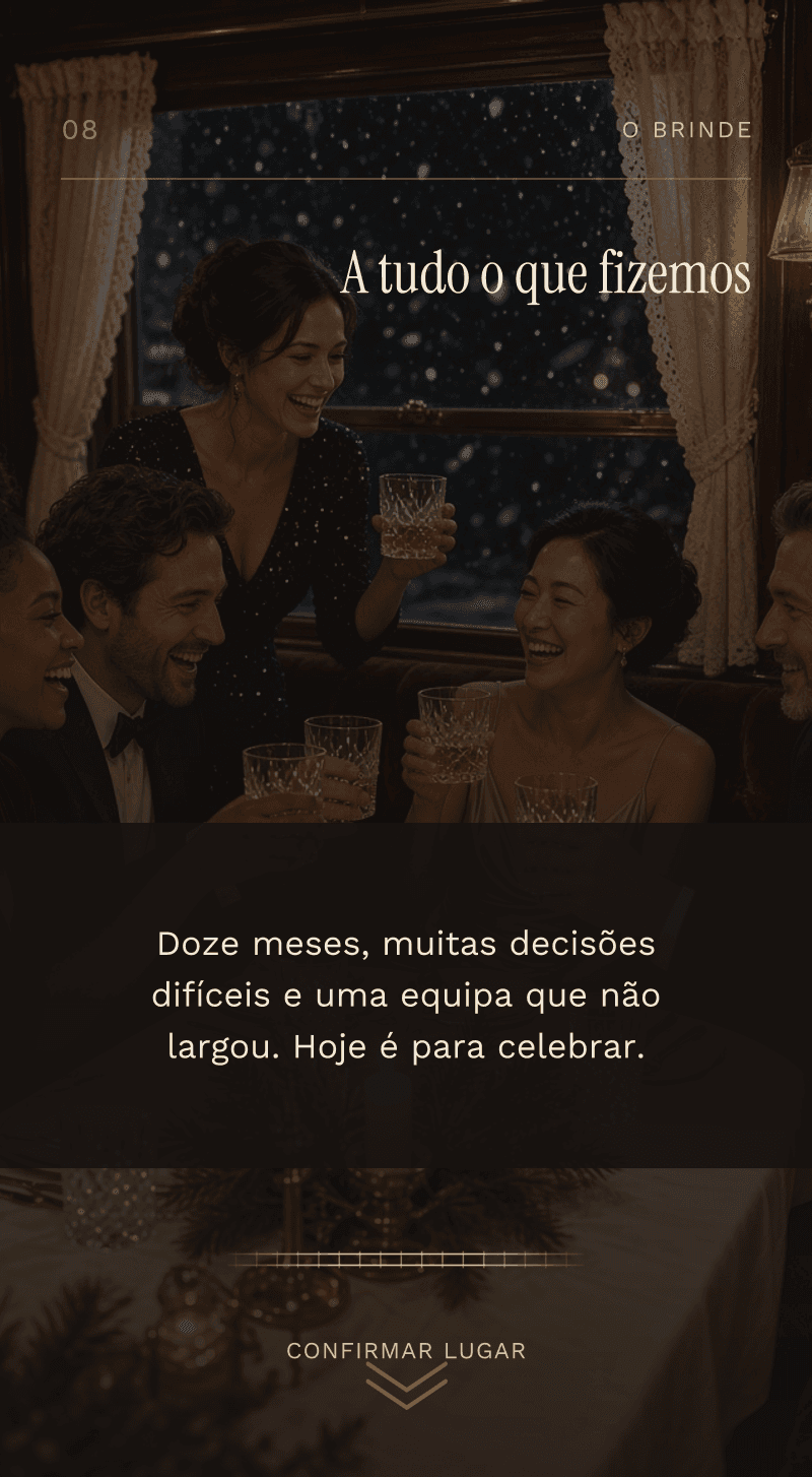 Corporativo — O Expresso de Dezembro — O brinde