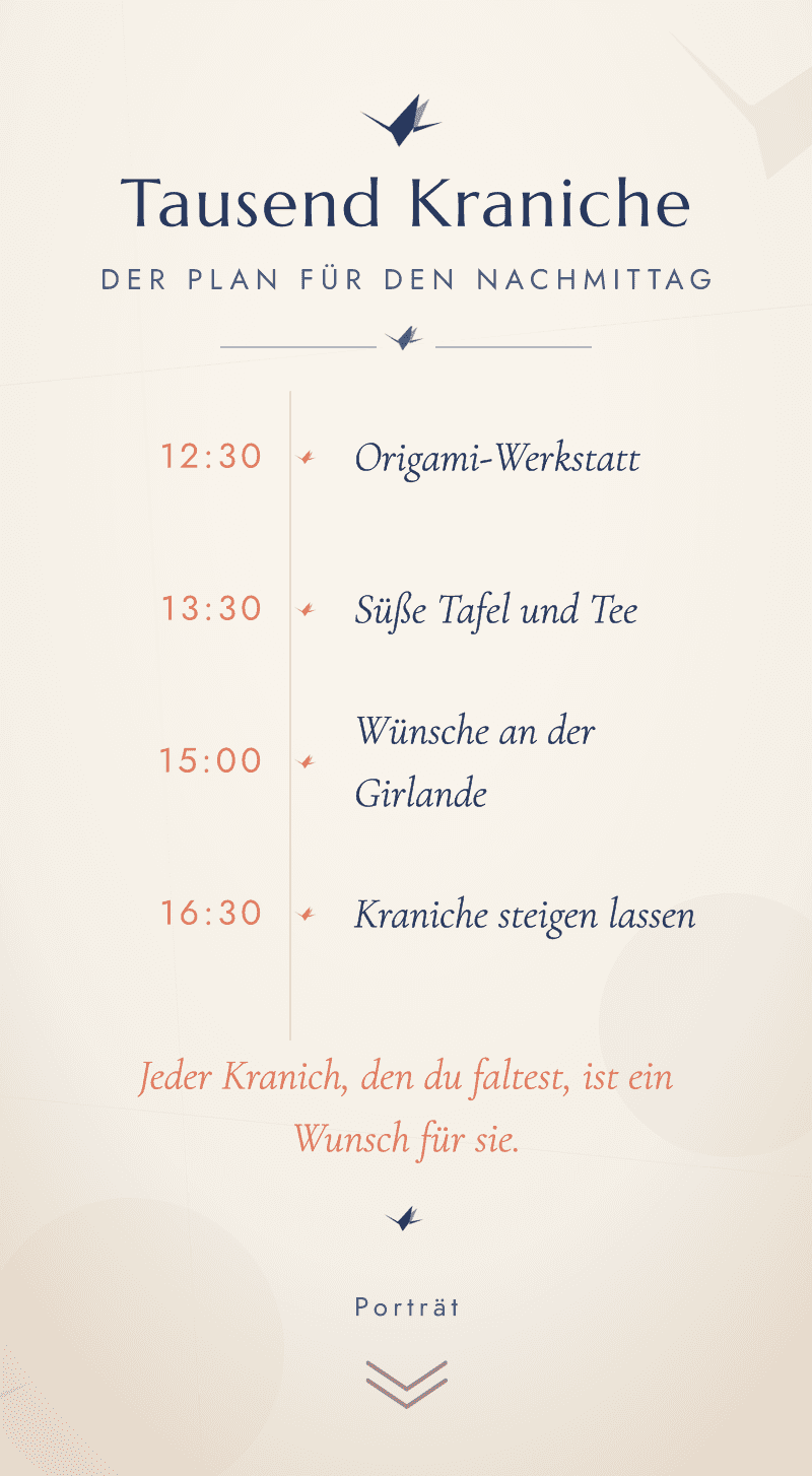 Baby Shower — Papierkraniche — Tausend Kraniche