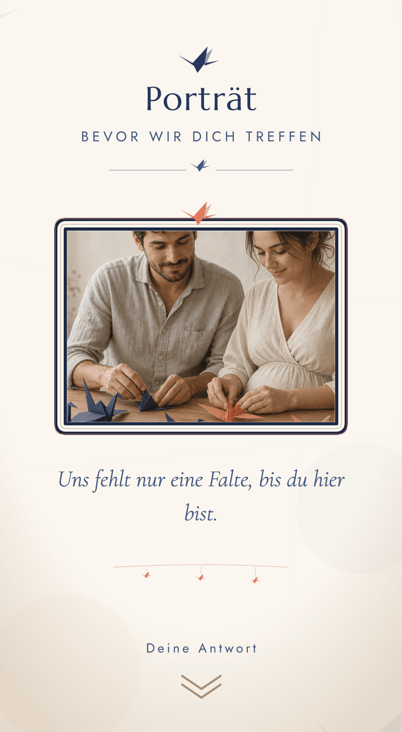 Baby Shower — Papierkraniche — Porträt