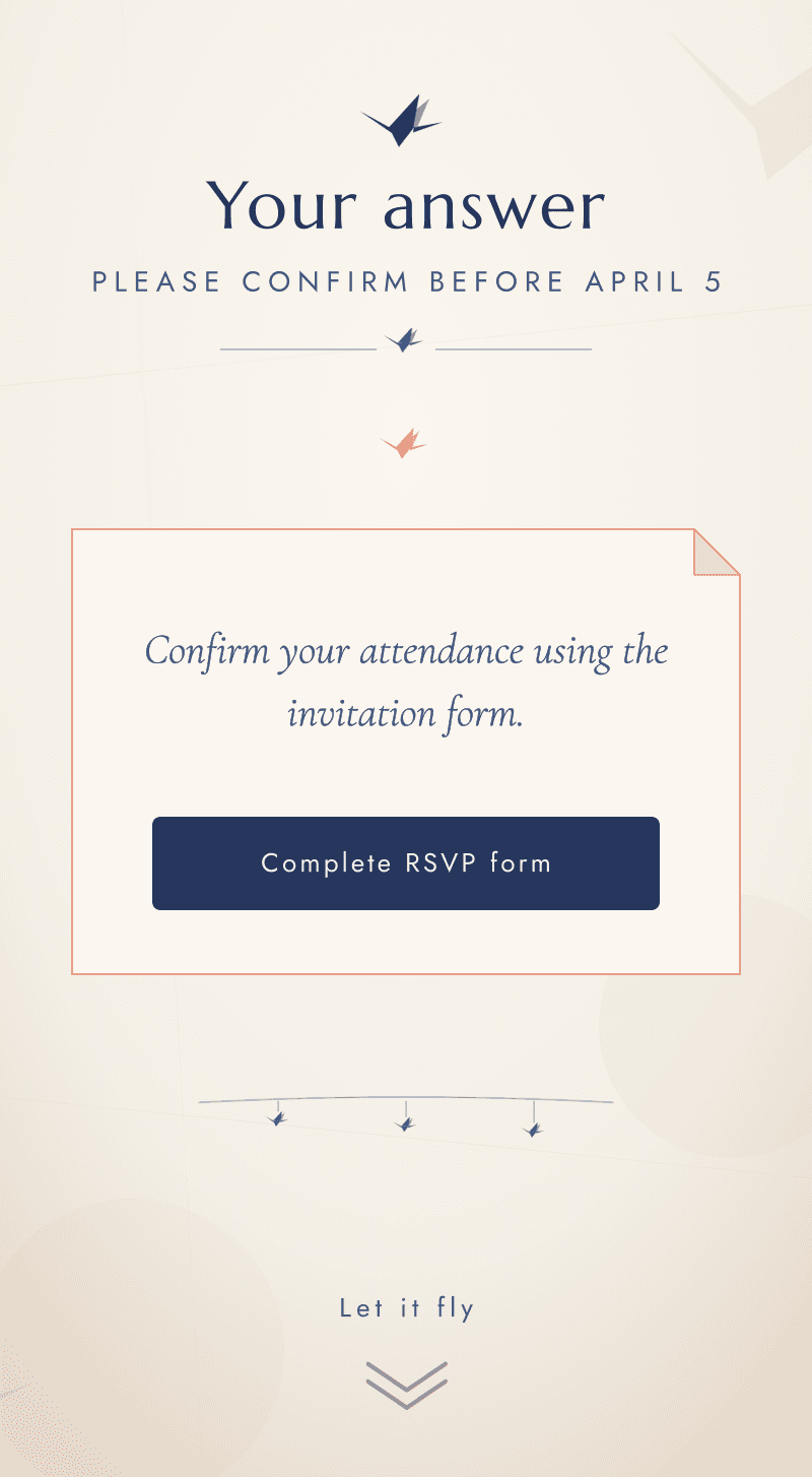 Baby Shower — Paper Cranes — Your reply