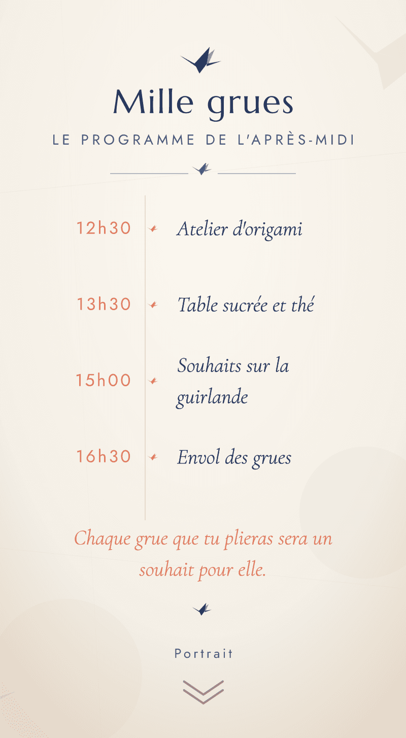 Baby Shower — Grues en Papier — Mille grues