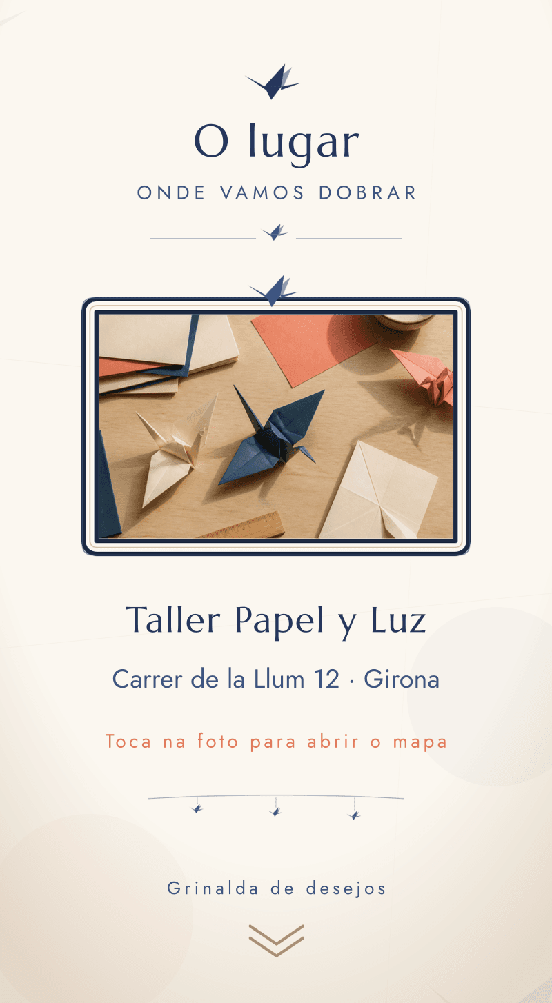 Baby Shower — Tsurus de Papel — O lugar
