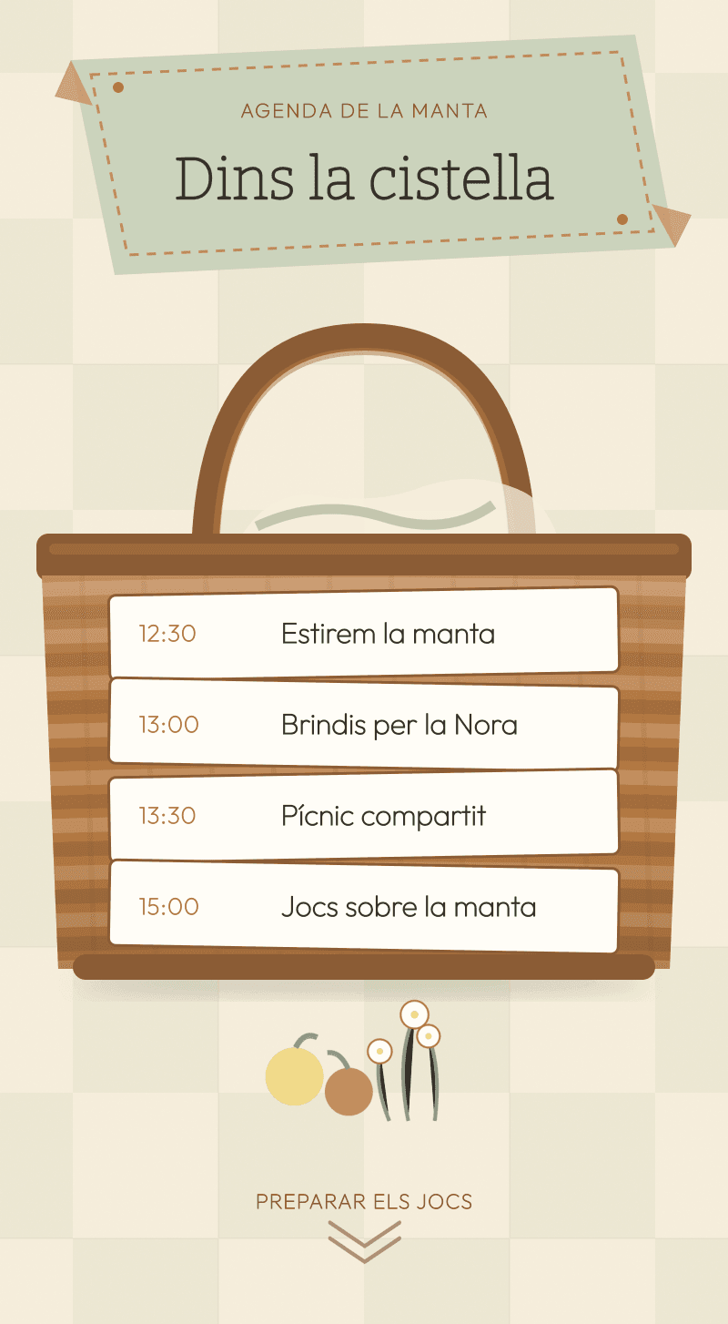 Baby Shower — Diumenge de Pícnic — Dins la cistella