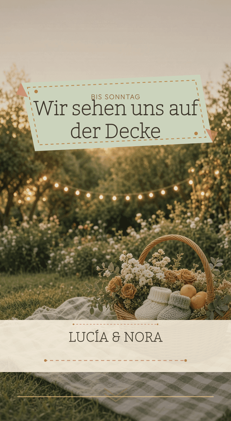 Baby Shower — Sonntagspicknick — Wir sehen uns auf der Decke