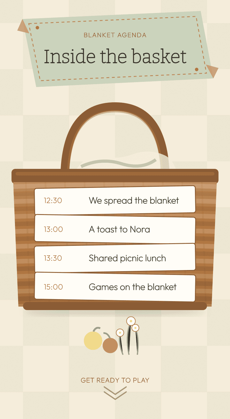 Baby Shower — Sunday Picnic — Inside the basket