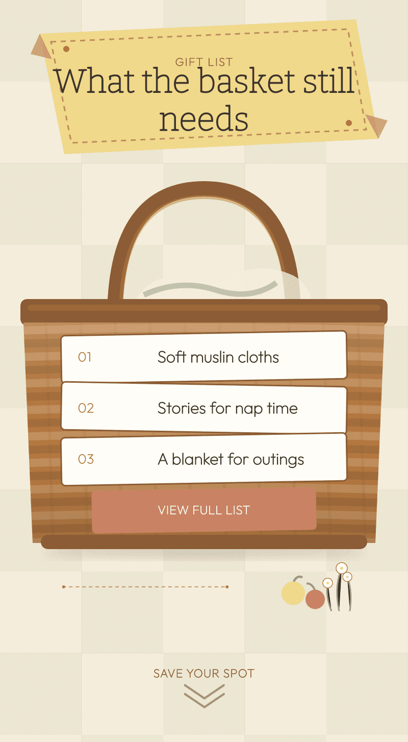 Baby Shower — Sunday Picnic — What the basket still needs