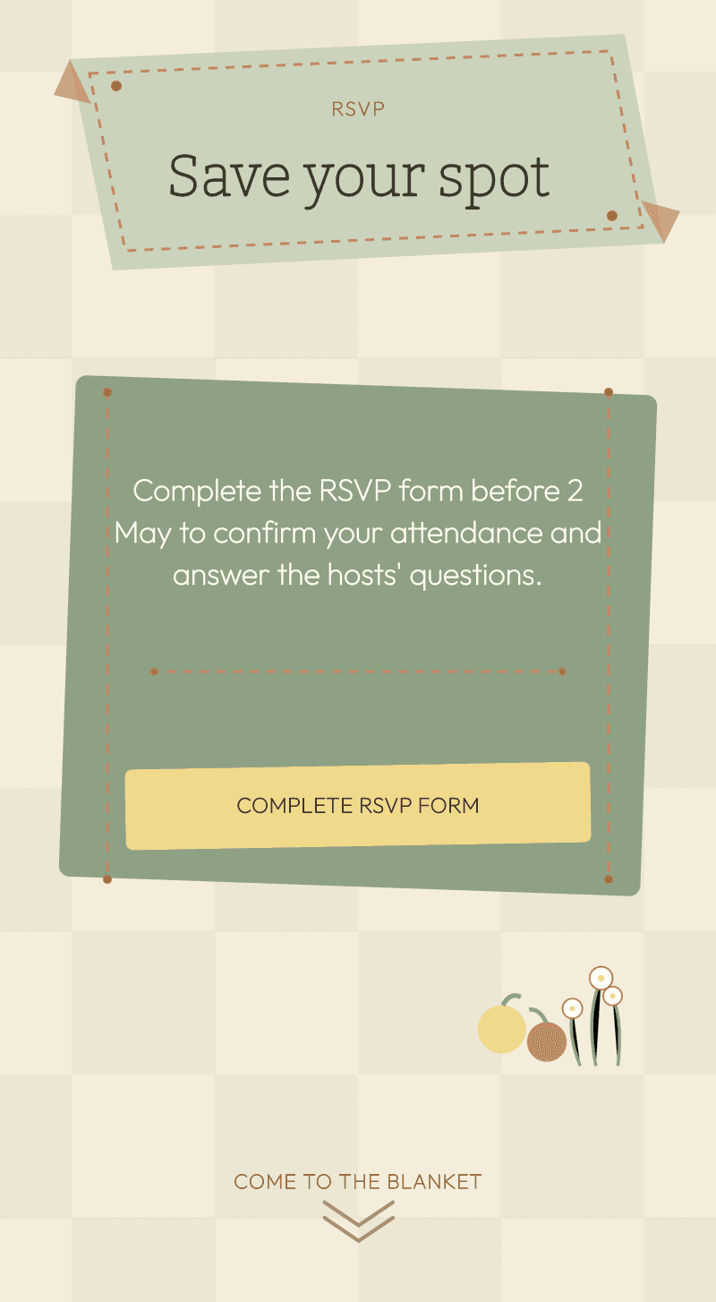 Baby Shower — Sunday Picnic — Save your spot