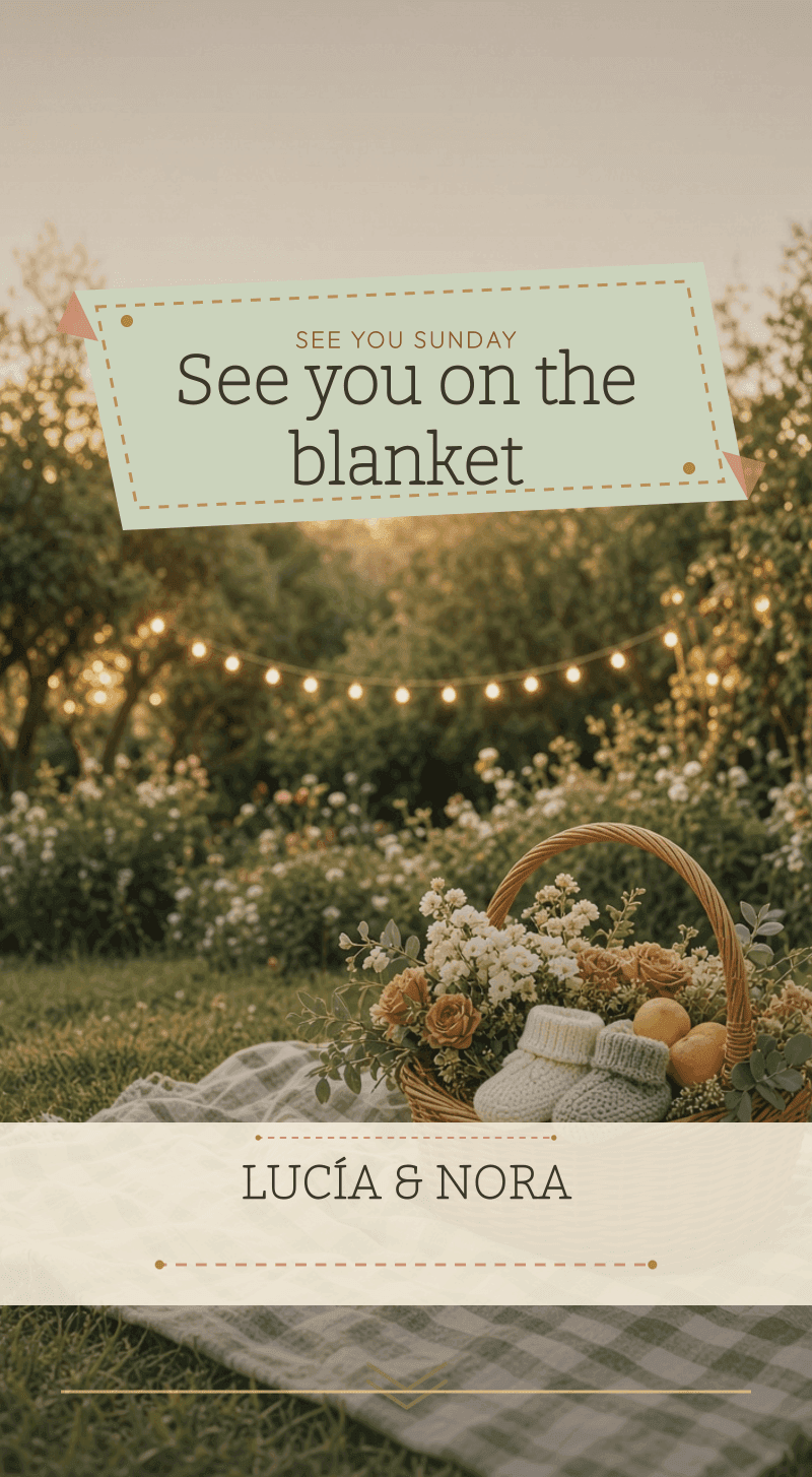 Baby Shower — Sunday Picnic — See you on the blanket