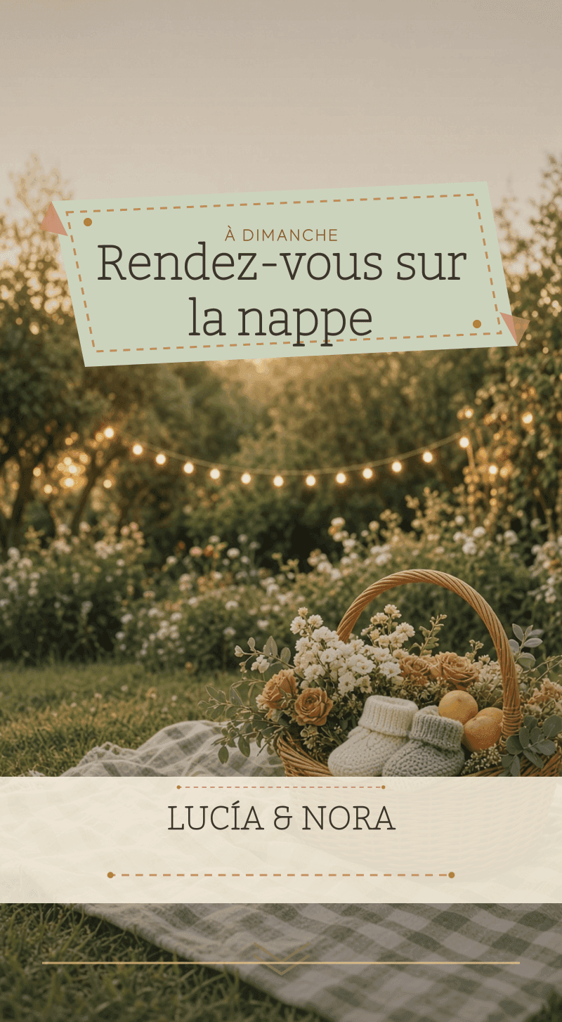 Baby Shower — Dimanche au Pique-nique — Rendez-vous sur la nappe