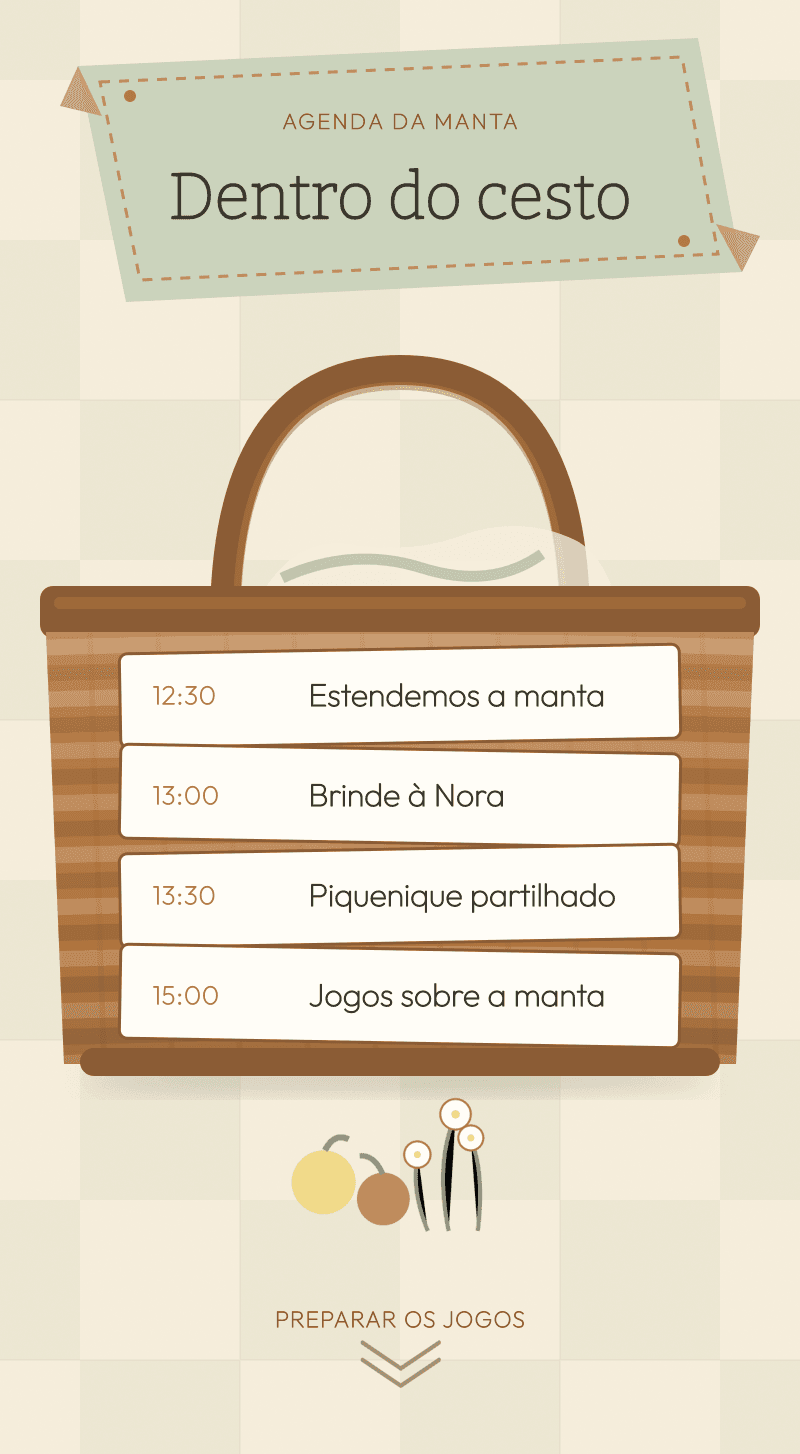 Baby Shower — Domingo de Piquenique — Dentro do cesto