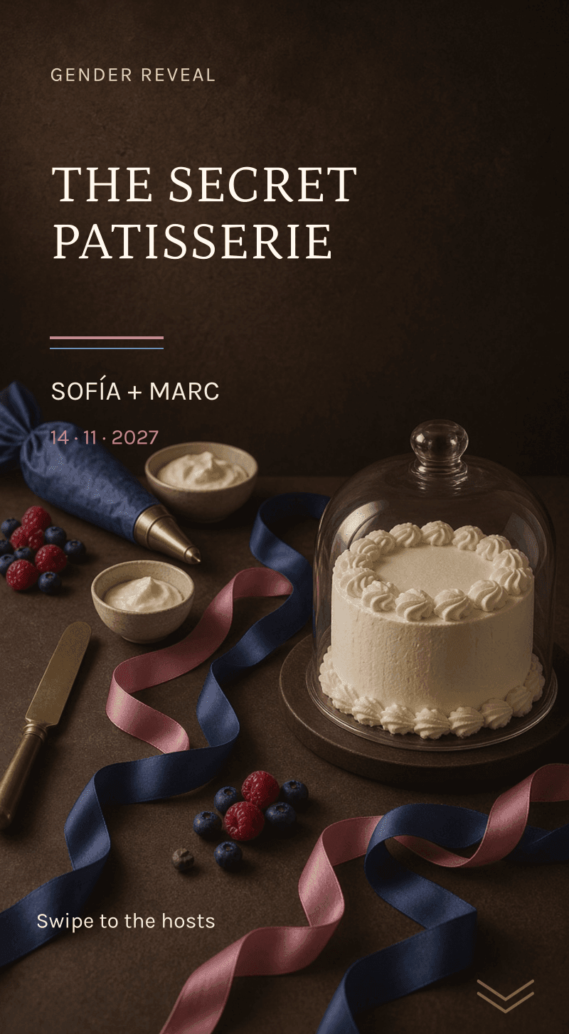 Gender reveal — The Secret Patisserie