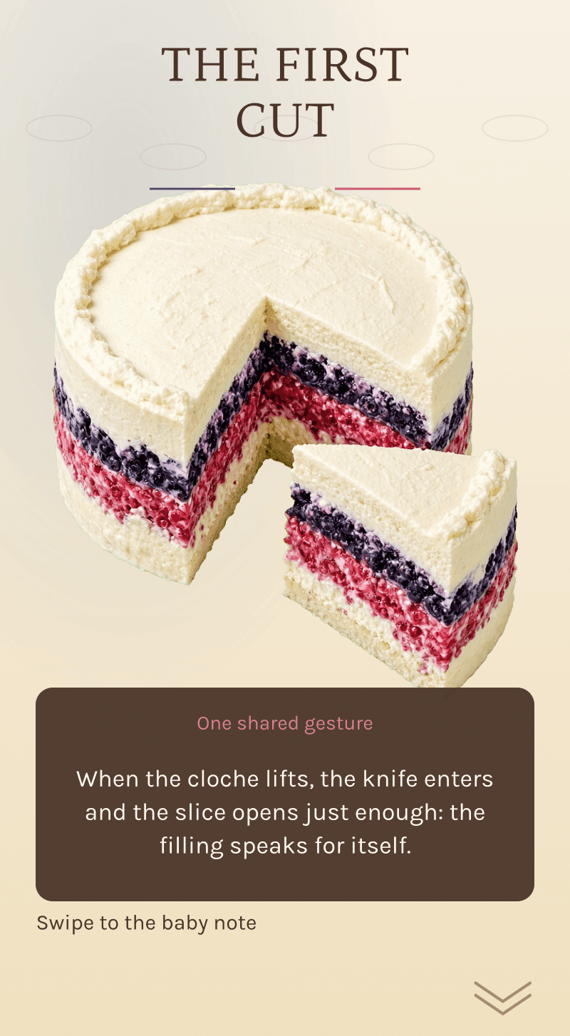 Gender reveal — The Secret Patisserie — The first cut