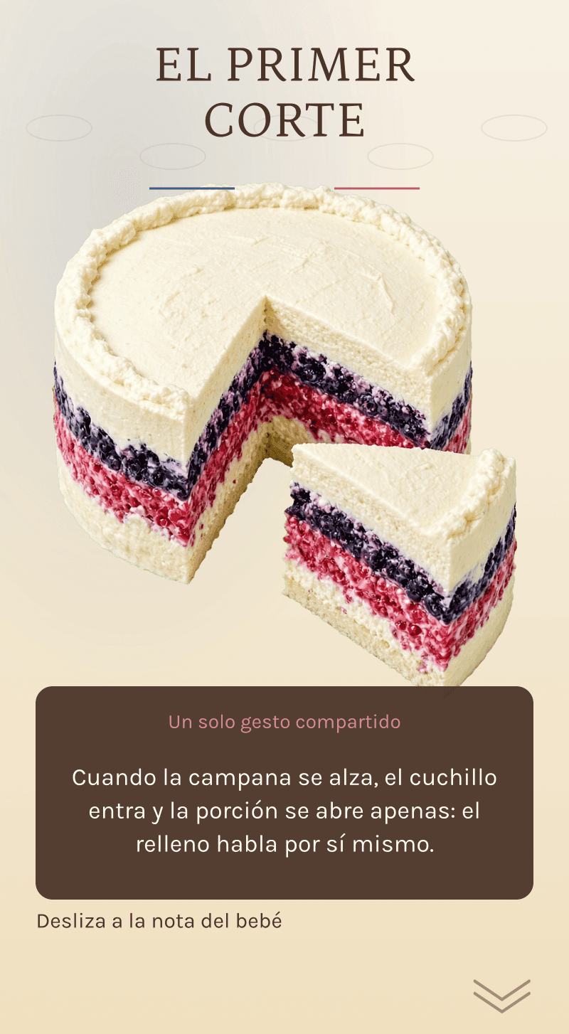 Revelación de género — La pastelería del secreto — El primer corte