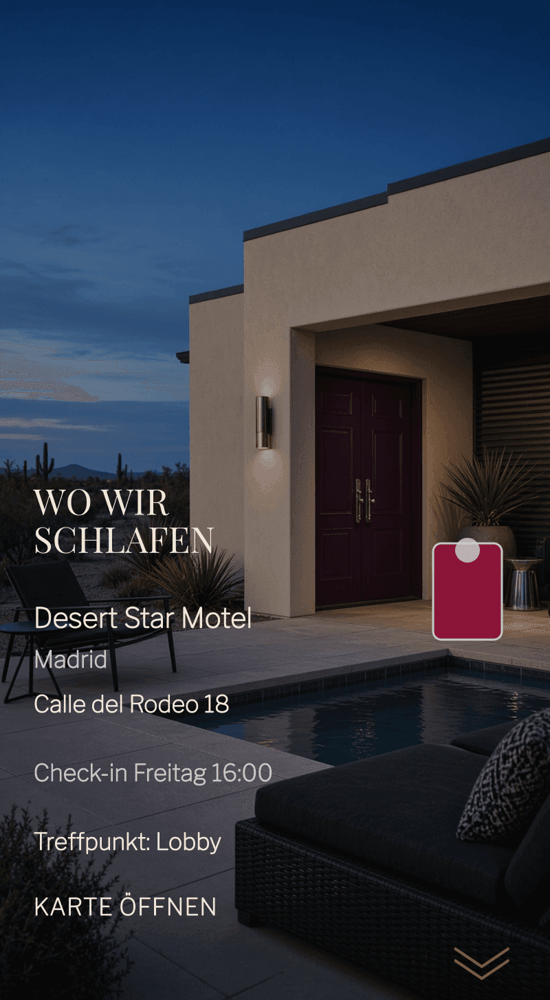 Junggesellinnenabschied — Last Rodeo — Wo wir schlafen