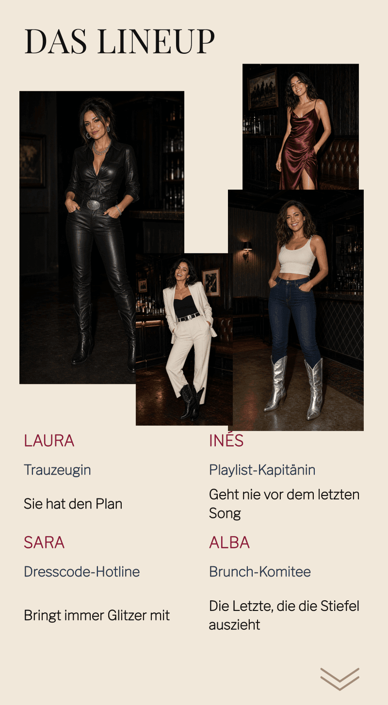 Junggesellinnenabschied — Last Rodeo — Das Lineup