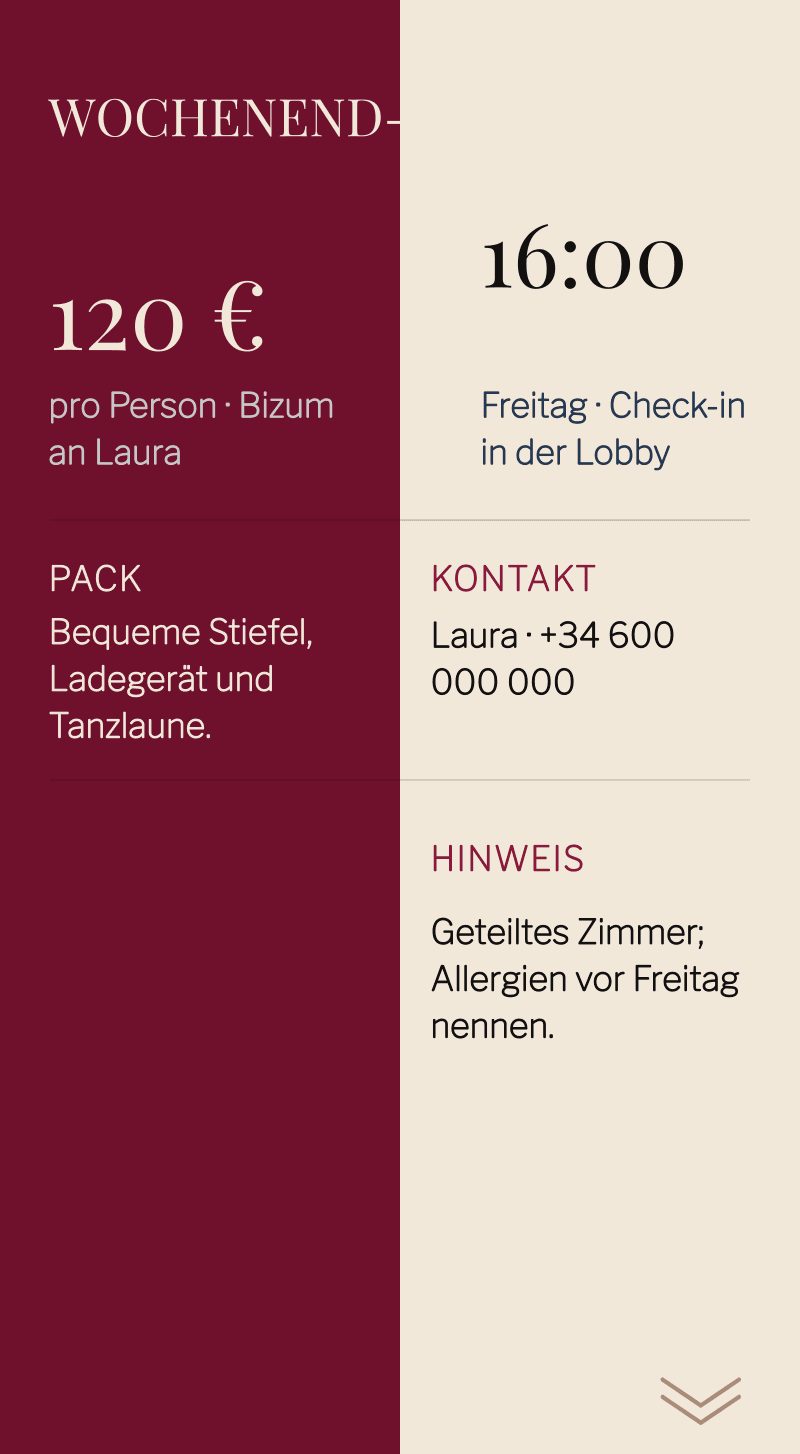 Junggesellinnenabschied — Last Rodeo — Wochenend-Guide