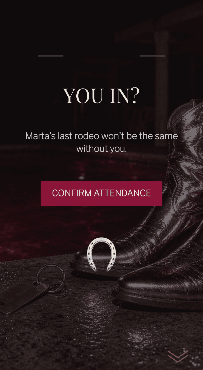 Bachelorette — Last Rodeo — RSVP