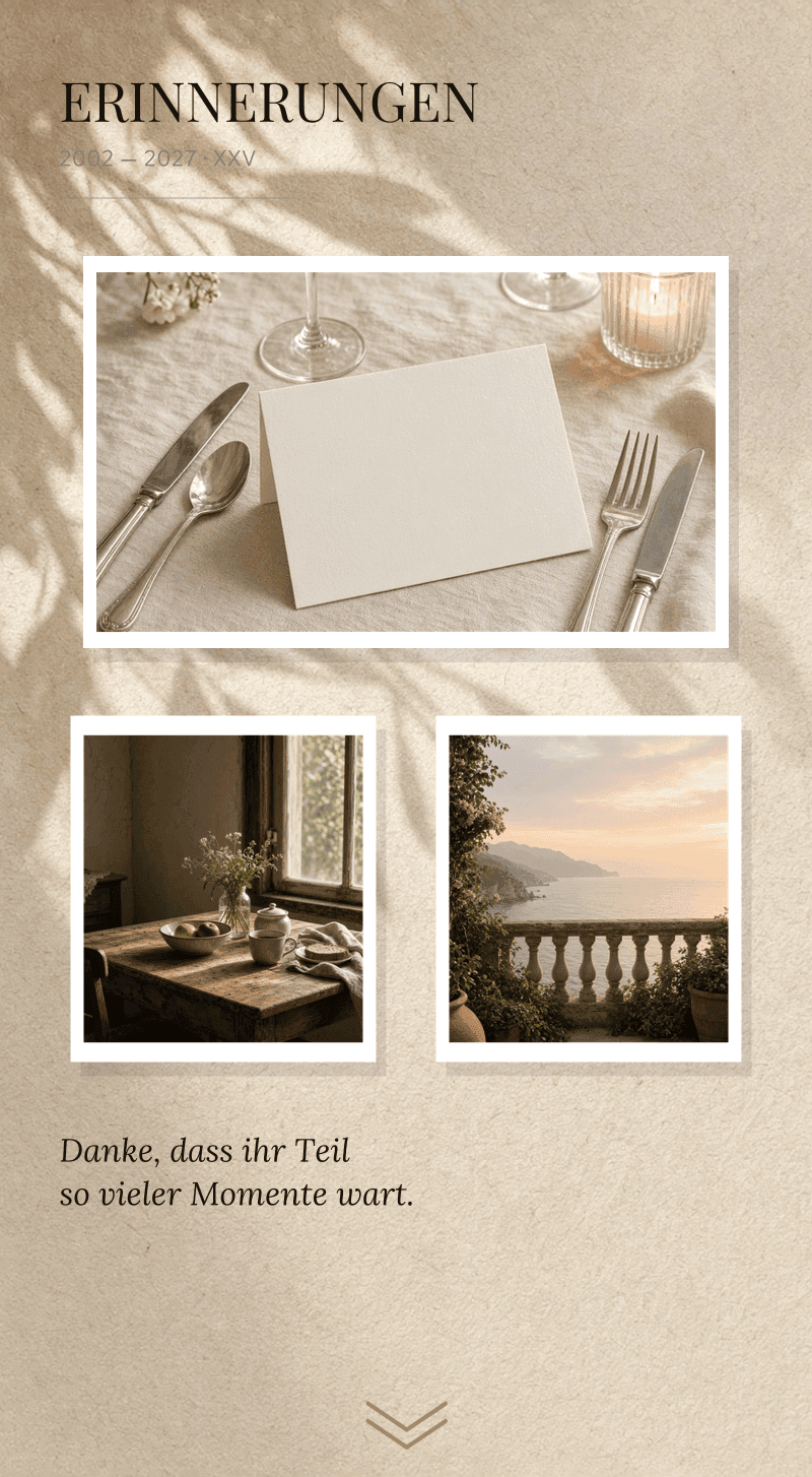 Jubiläum — Silver Chapter — Erinnerungen