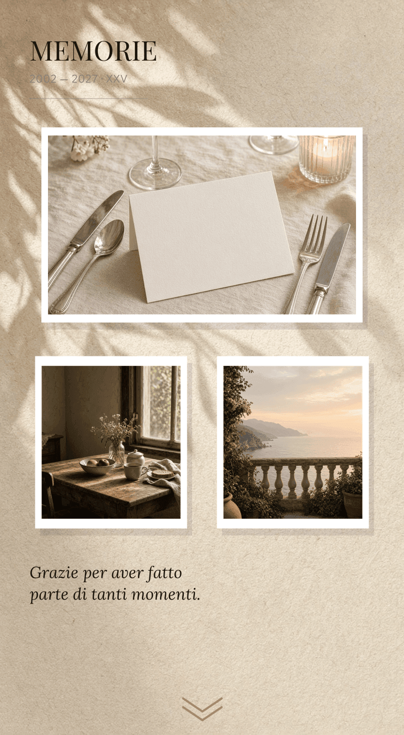 Anniversario — Silver Chapter — Memorie