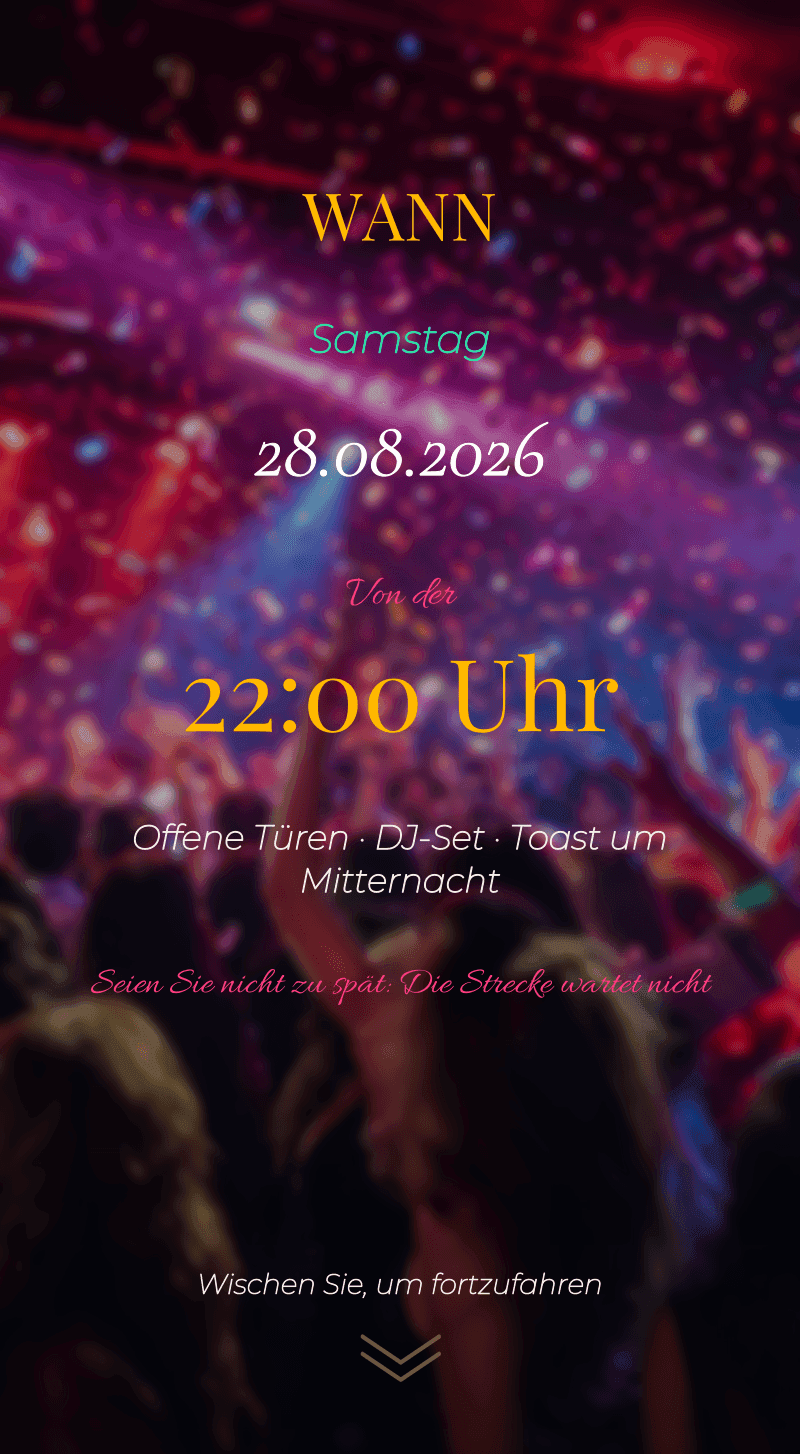 Neon Party — Geburtstag für Erwachsene — Wann