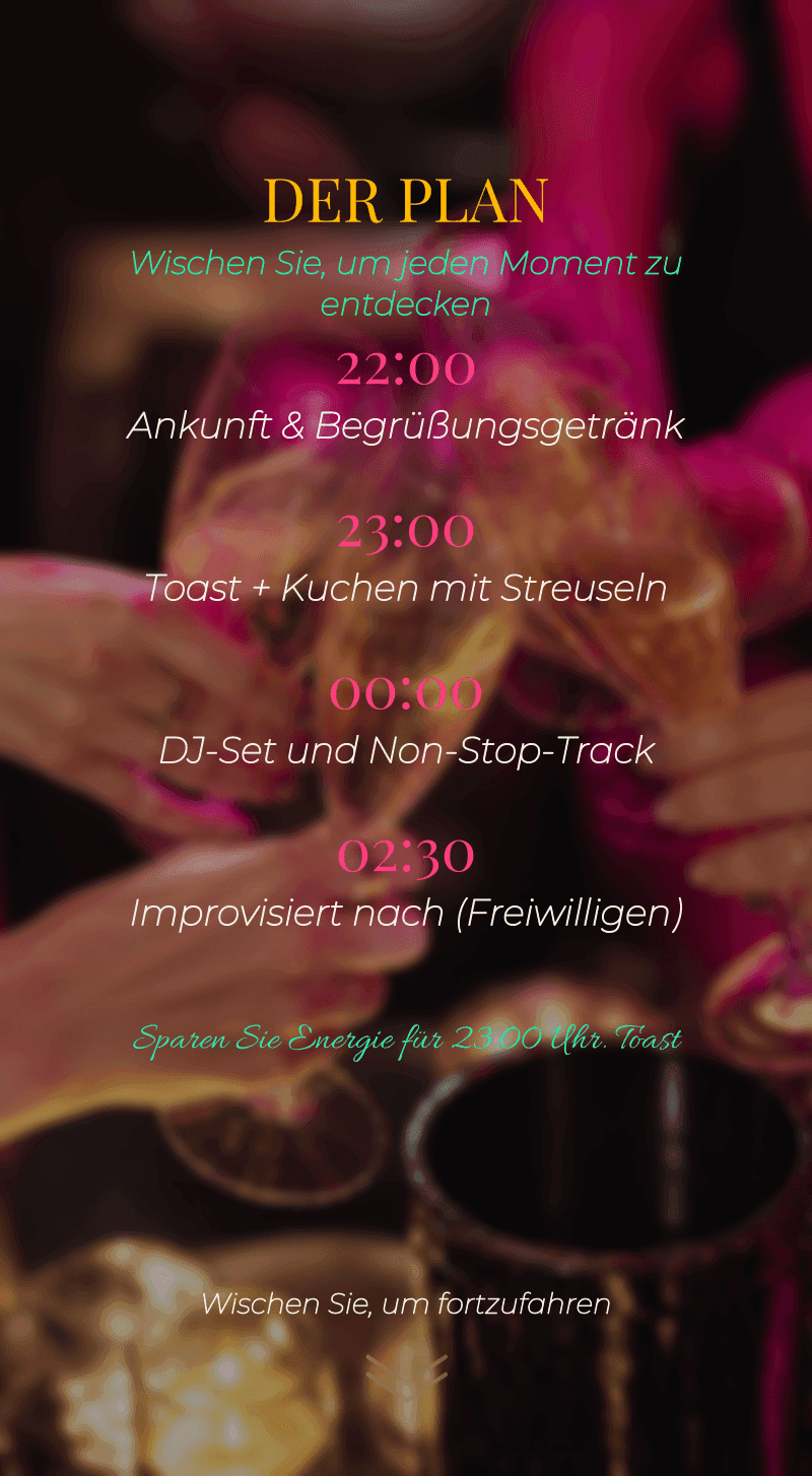 Neon Party — Geburtstag für Erwachsene — Ablauf