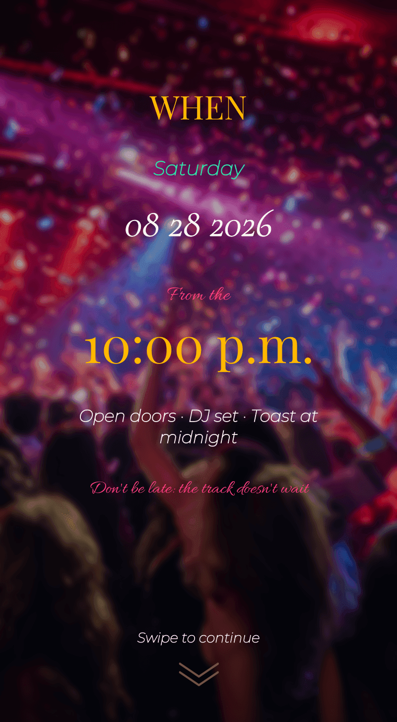 Neon Party — Adult Birthday — When