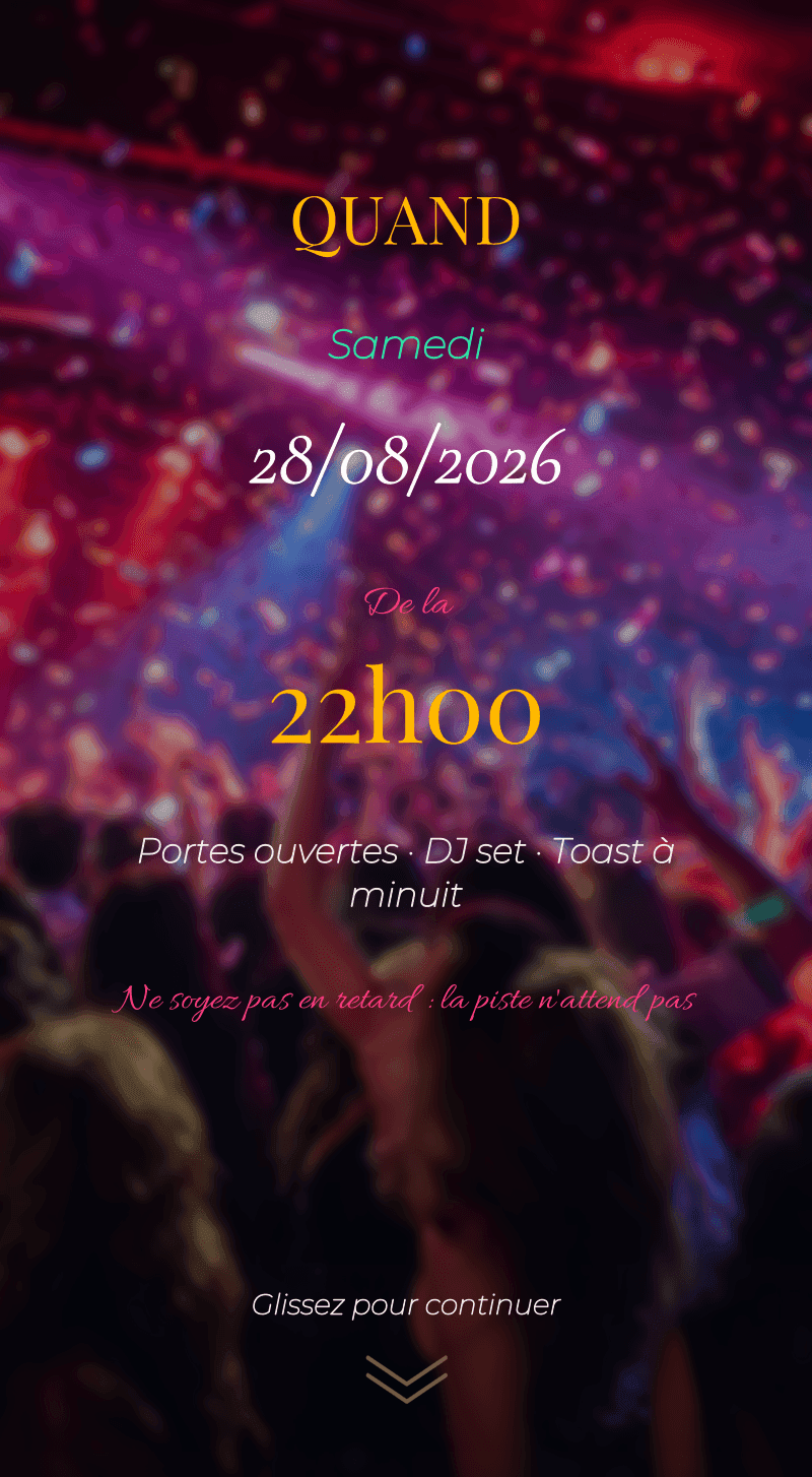 Neon Party — Anniversaire adulte — Quand